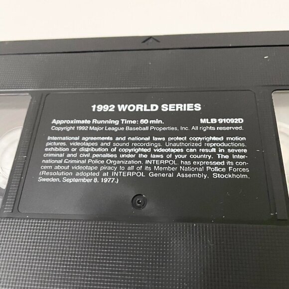 World Series 1992 Toronto Blue Jays Vs Atlanta Braves VHS Tape Baseball - Picture 16 of 16